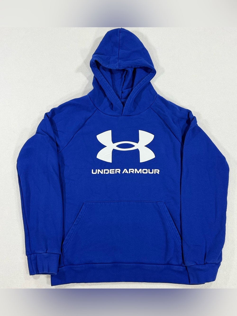Under Armour Boys' Royal Blue UA Big Logo Hooded Sweatshirt  Size Youth Large